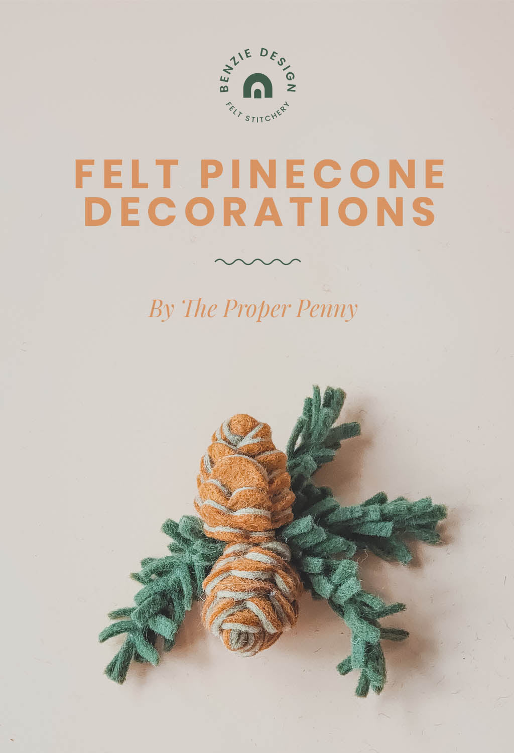 Twig pine cone Christmas garland learn how to make it for free!