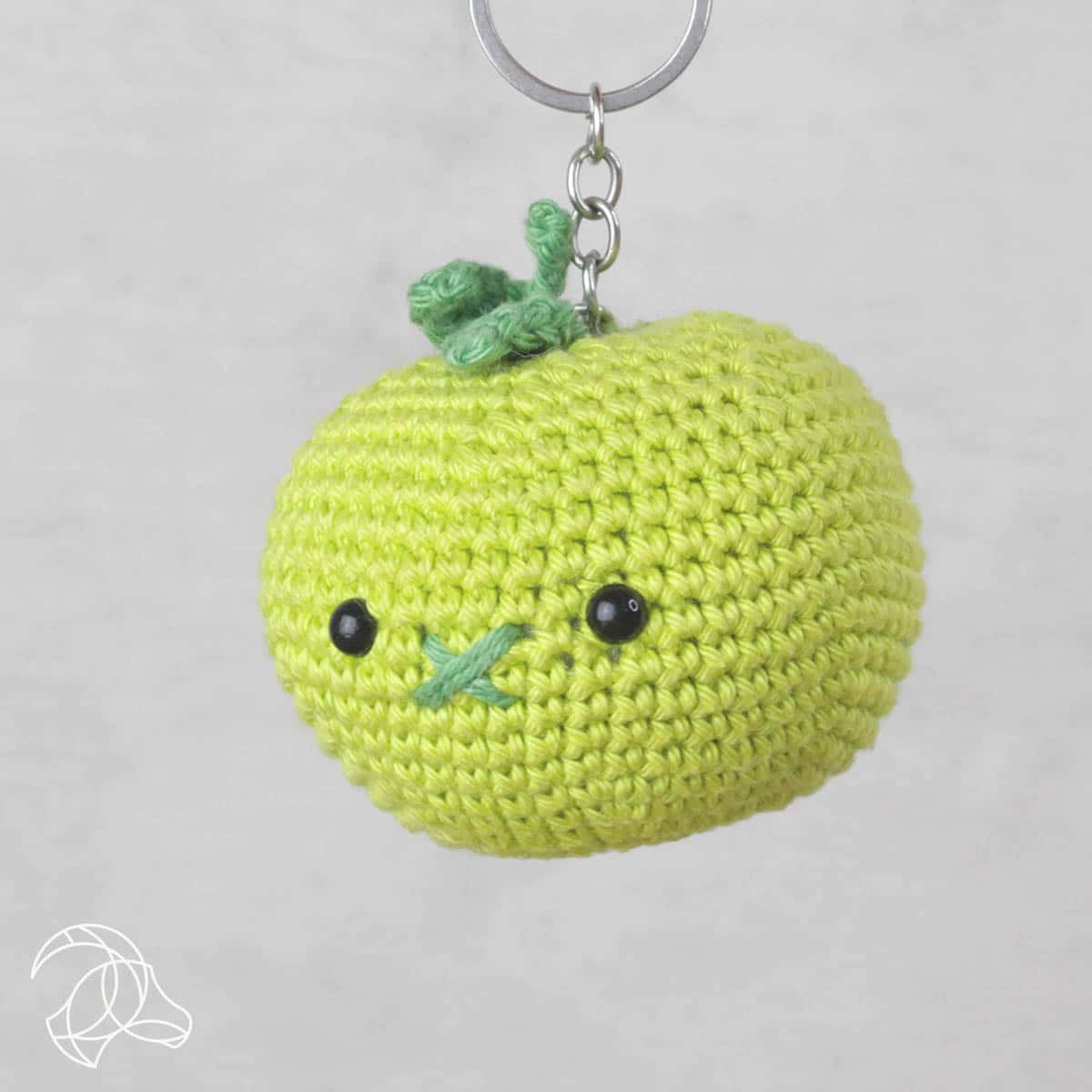 Crochet on sale apple keychain