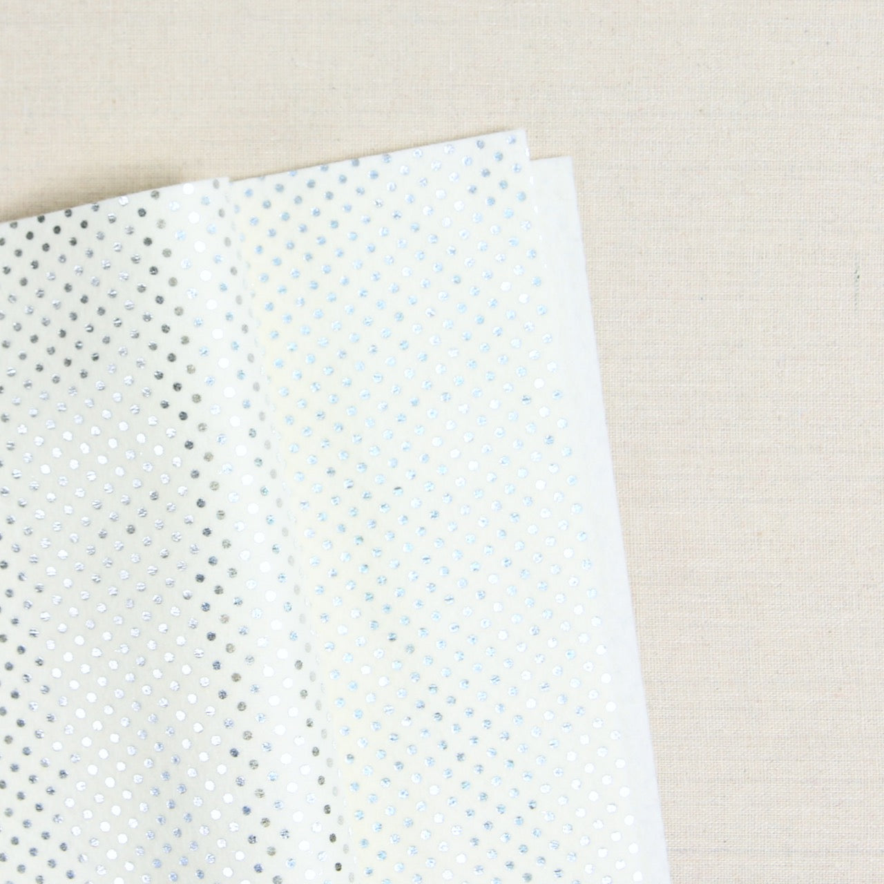 Polka Dot Felt, White with Gold Dots – Benzie Design