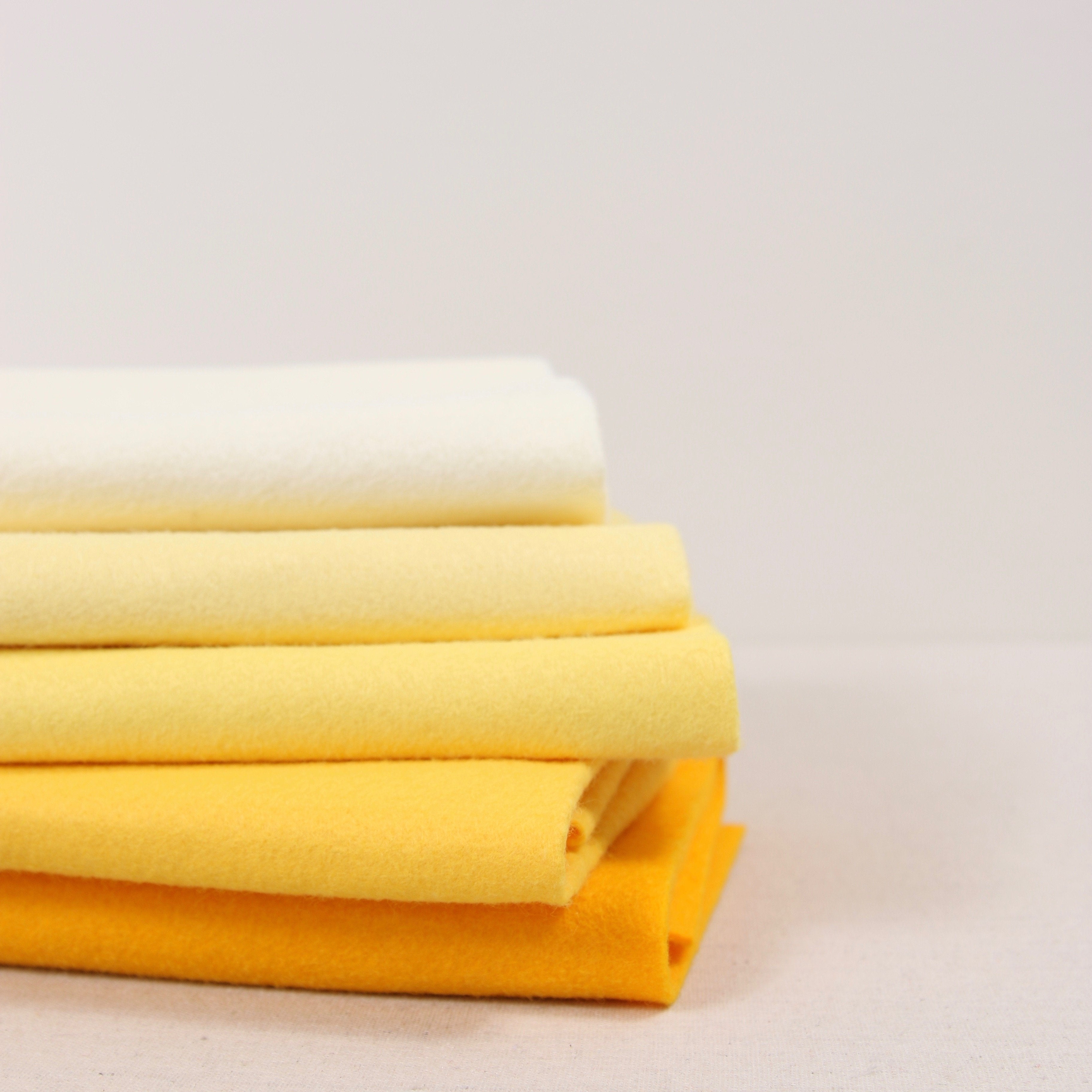 Light Yellow Wool Felt Roll