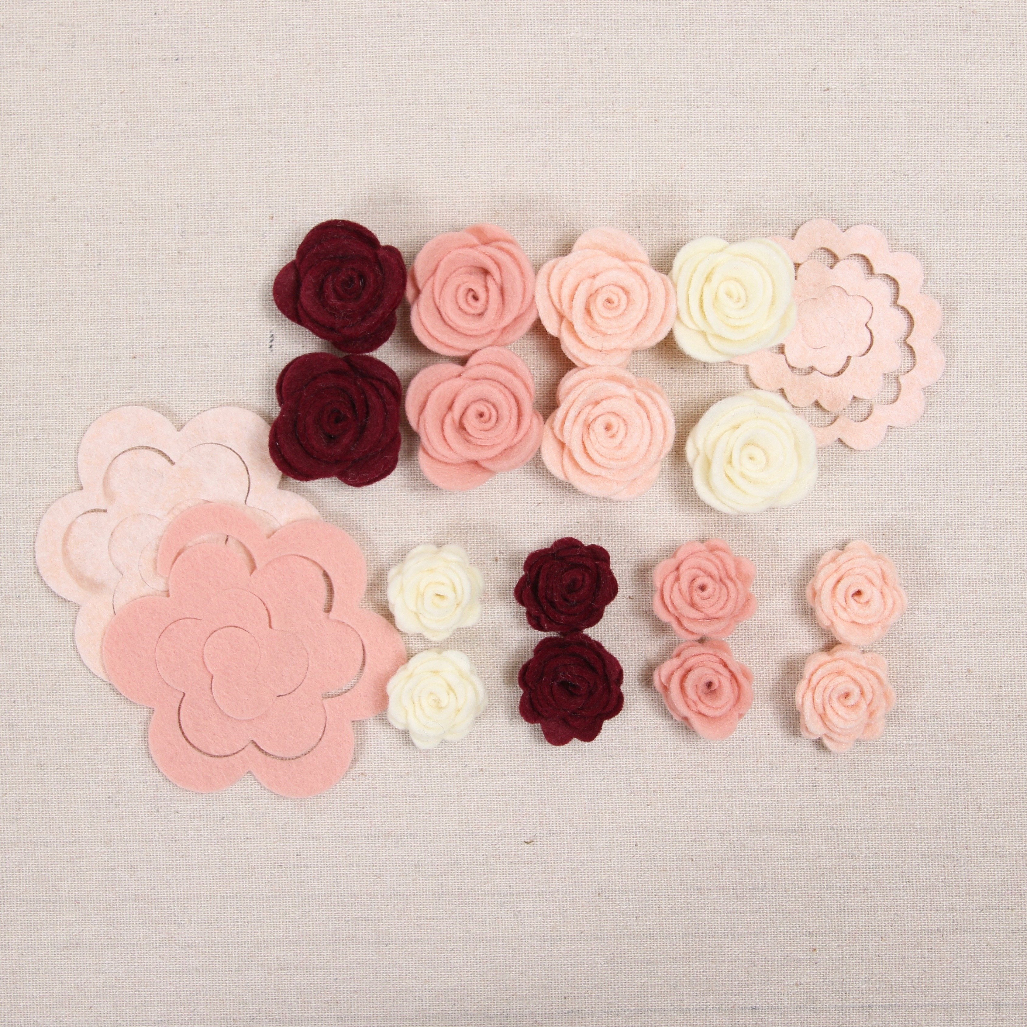 Felt-fetti Roses, die cut shapes – Benzie Design