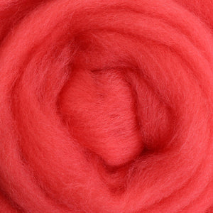 Coral Corriedale Roving, 1oz