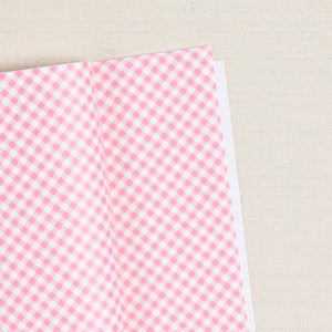 Gingham Printed Felt, Cotton Candy Pink