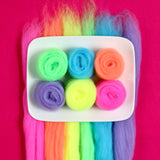 Neon Palette Wool Roving