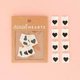 Black Heart Organic Cotton Labels