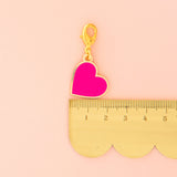 Pink Heart, Zipper Charm