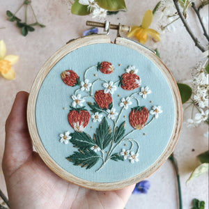 Wild Strawberries Embroidery Kit