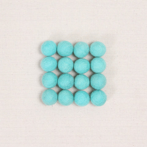 Turquoise Felt Balls – Benzie Design