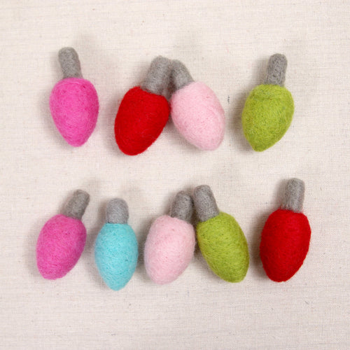 Silver Tip Holiday Lights, Felt Shapes – Benzie Design