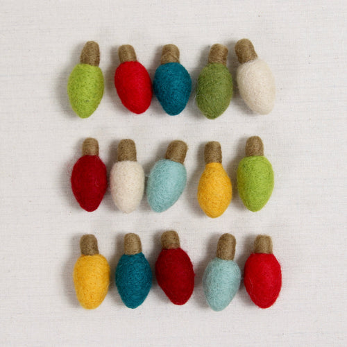 Bronze Tipped Holiday Lights, Felt Shapes – Benzie Design