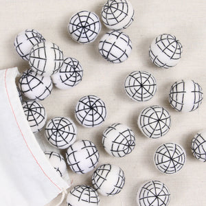 Stitched Spiderwebs, White