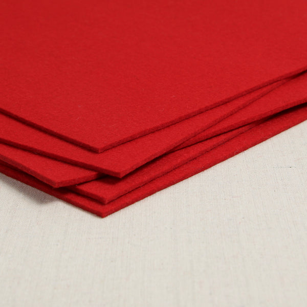 Red Thick Felt Sheet - Felt - Basic Craft Supplies - Craft Supplies -  Factory Direct Craft